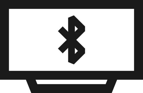 Значок Монітора Єднання Bluetooth Суцільному Стилі — стоковий вектор