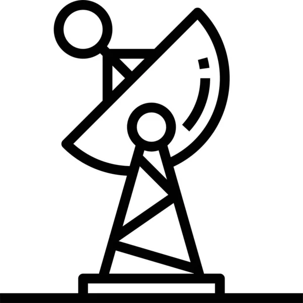Antenne Communication Plat Icône — Image vectorielle