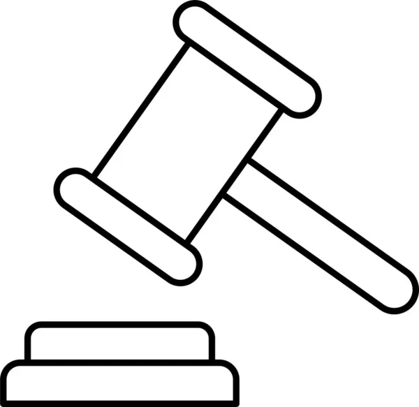 Auction Court Gravel Icon — Stock Vector