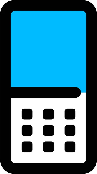 Teléfono Celular Teclado Icono Del Teléfono Móvil Estilo Esquema — Vector de stock