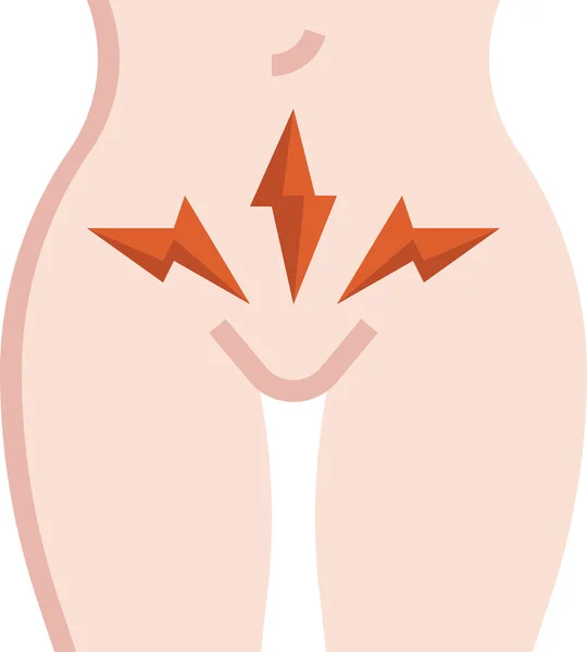 Douleur Menstruelle Icône Soins Santé — Image vectorielle