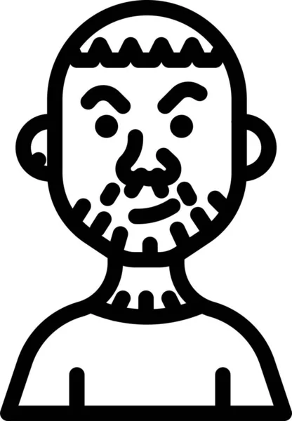 Hiphop Single Man Icon Outline Style — стоковый вектор