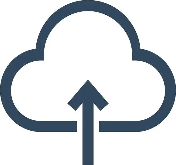 Значок Експорту Хмарного Вивантаження Стилі Контурів — стоковий вектор