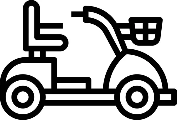 Ícone Transporte Eletrônico Scooter Categoria Hospitais Cuidados Saúde —  Vetores de Stock