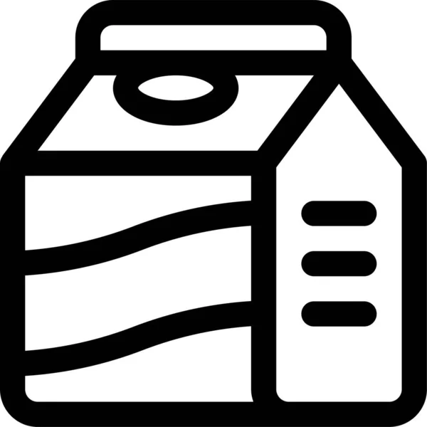 Getränkebox Frühstück Symbol Lebensmittel Getränke Kategorie — Stockvektor