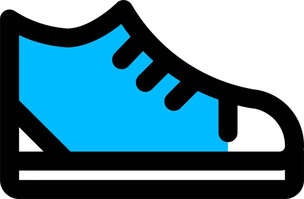 Boot Ikon Sepatu Alas Kaki Dalam Gaya Outline - Stok Vektor
