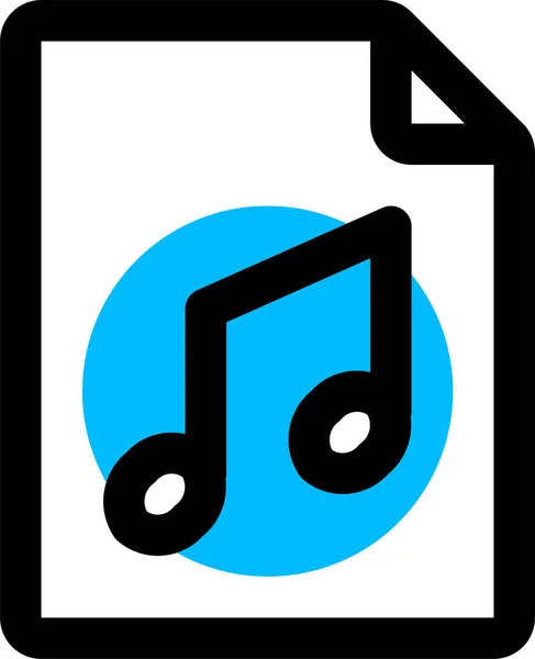 Аудио Файл Mp3 Значок Стиле Заполненного Контура — стоковый вектор