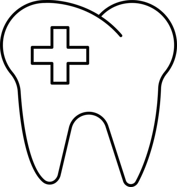 Medicinska Tänder Tandläkare Ikon — Stock vektor