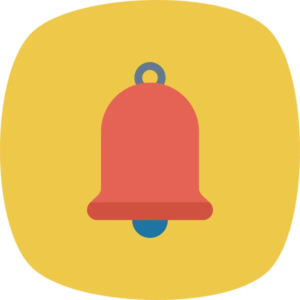 Alarma Alerta Campana Icono Estilo Plano — Vector de stock