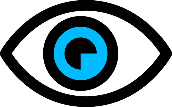 Иконка Видимости Вида Глаз Стиле Заполненного Контура — стоковый вектор
