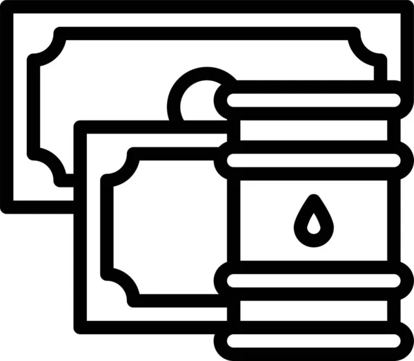 Petrol Parası Zengin Simgesi — Stok Vektör
