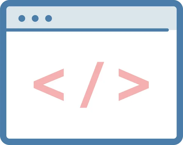 Ікона Кодування Коду Пласкому Стилі — стоковий вектор