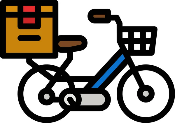 Fiets Levering Fiets Pictogram — Stockvector