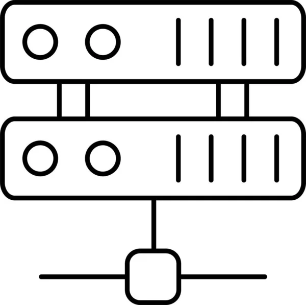 Base Datos Icono Almacenamiento Del Servidor — Archivo Imágenes Vectoriales