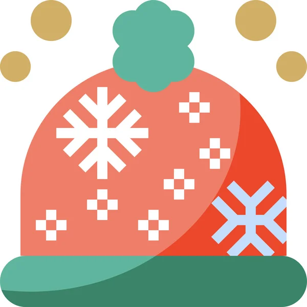 Ikona Boże Narodzenie Mikołaj Płaskim Stylu — Wektor stockowy