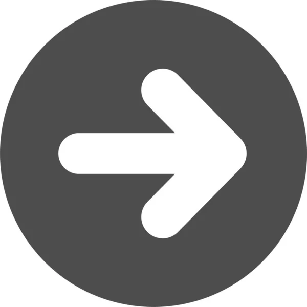 Botón Flecha Botón Icono Estilo Sólido — Archivo Imágenes Vectoriales
