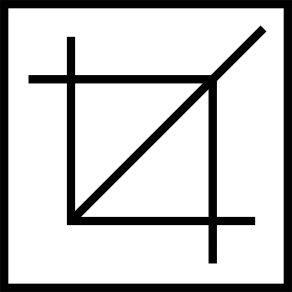 Crop Editor Schneiden Symbol — Stockvektor