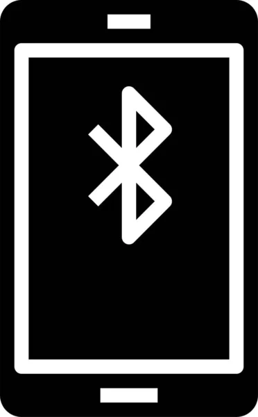 Bluetooth Llamada Contactos Icono Estilo Sólido — Vector de stock
