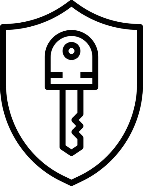 Κλειδί Σπιτιού Εικονίδιο Κλειδί Πρόσβασης — Διανυσματικό Αρχείο
