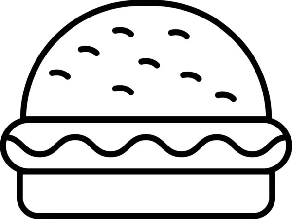 Burger Εικονίδιο Fast Food — Διανυσματικό Αρχείο