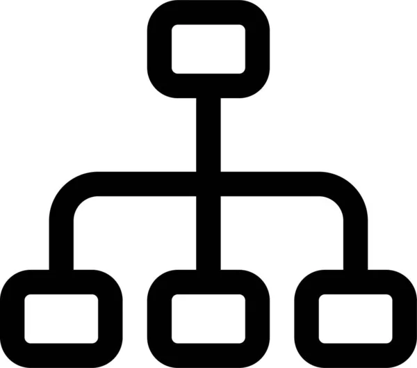 Icône Hiérarchie Diagramme Dans Catégorie Gestion Entreprise — Image vectorielle