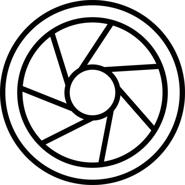 Verschlusssymbol Für Linsenfokus — Stockvektor