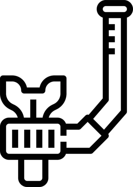 Пляжный Пикирующий Символ Стиле Очертаний — стоковый вектор