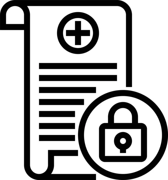 Data Gdpr General Data Protection Regulation Icon Outline Style — Stock Vector