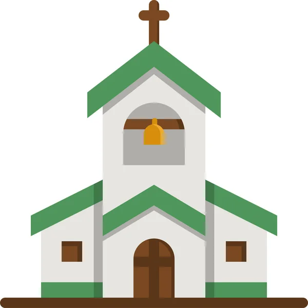 Église Cultures Catholiques Icône Dans Catégorie Action Grâces — Image vectorielle