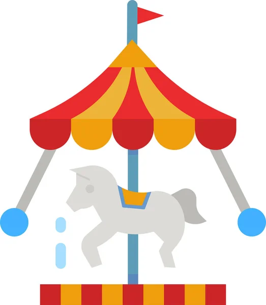 Carrousel Joyeux Icône — Image vectorielle