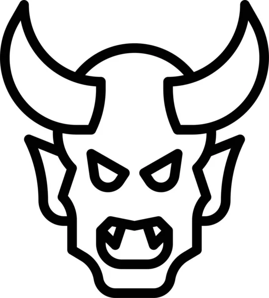 Evil Demon Devil Icon Halloween Category — стоковый вектор
