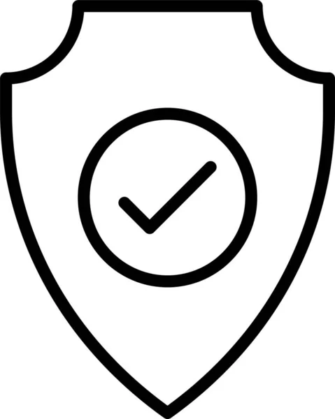 Protección Escudo Icono Seguro — Vector de stock