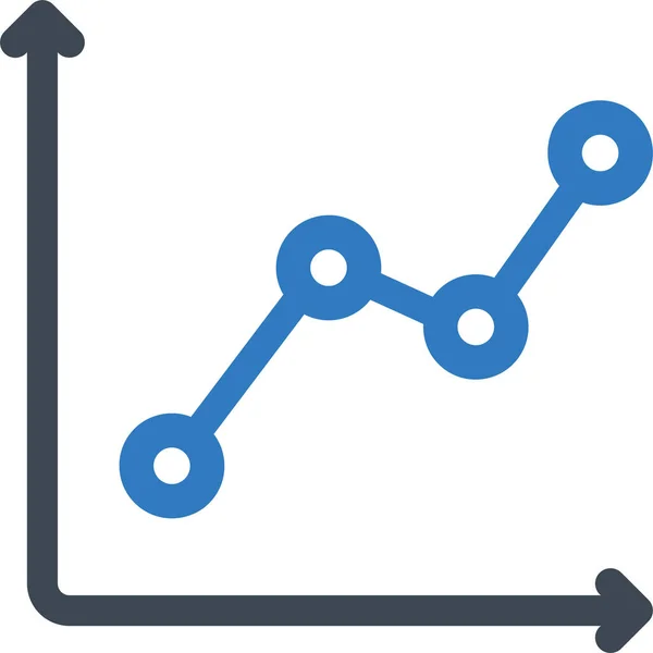 Analytics Chart Graph Icon Flat Style — Stock Vector