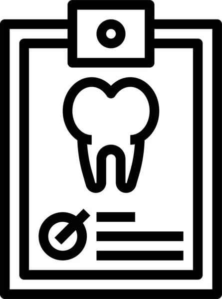 Icono Dentista Dental Transparente Estilo Esquema — Archivo Imágenes Vectoriales