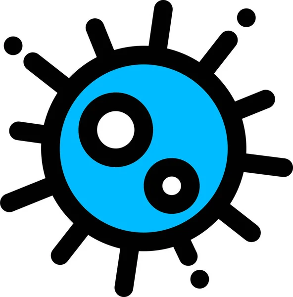 Βακτηριακή Λοίμωξη Εικονίδιο Μικροοργανισμού Στυλ Περίγραμμα — Διανυσματικό Αρχείο