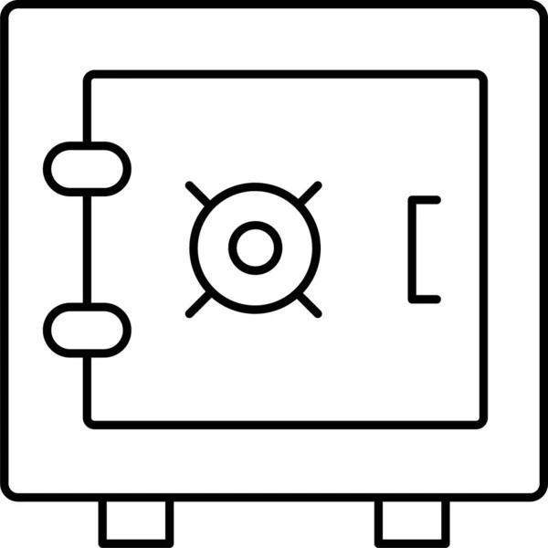 Ikona Zabezpečení Trezorové Skříňky — Stockový vektor
