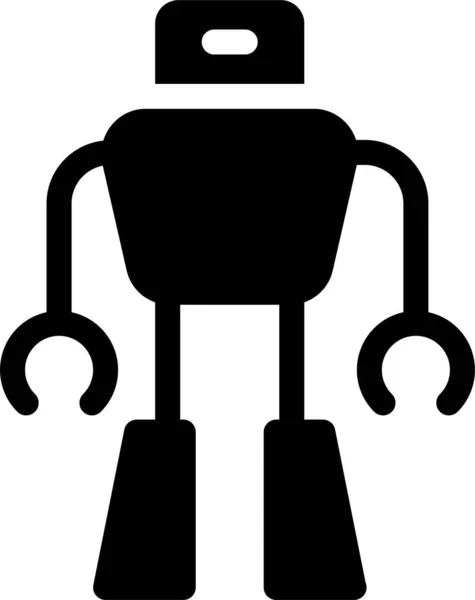 Automatische Machine Robotica Pictogram Massieve Stijl — Stockvector