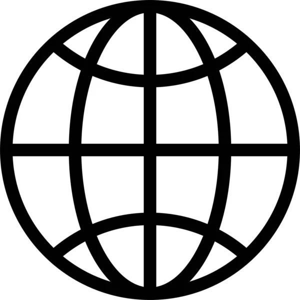 Icona Del Browser Mondiale Globale — Vettoriale Stock