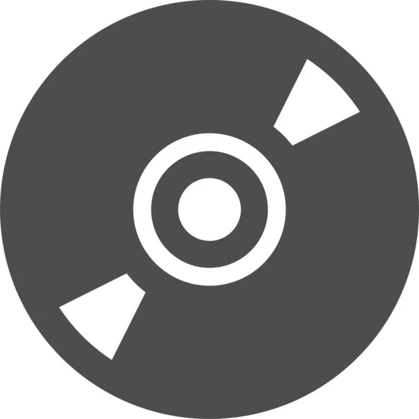 Bluray Ícone Disco Estilo Sólido — Vetor de Stock