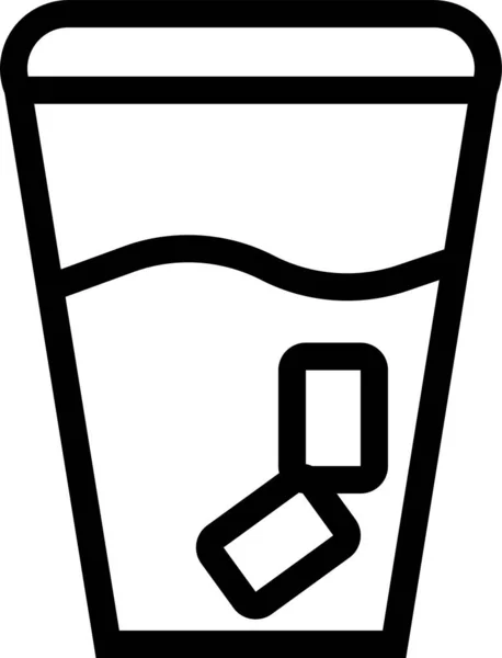 Alchohol瓶子冷冰冰图标的轮廓风格 — 图库矢量图片