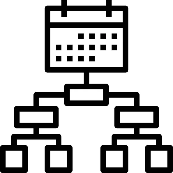 経営管理部門のマーケティングペーパー企画アイコン — ストックベクタ