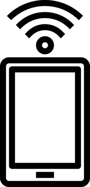 Значок Екрана Комп Ютерних Мереж Стилі Контурів — стоковий вектор
