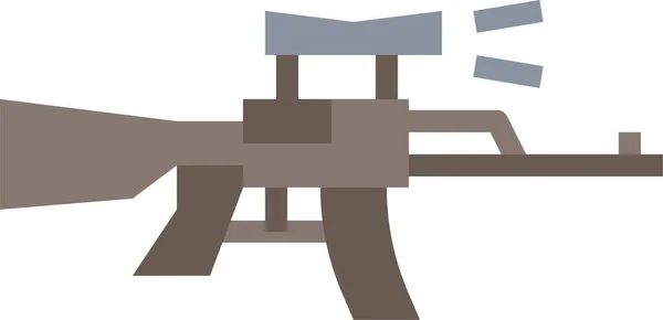 Arm Gun Military Icon Flat Style — Stock Vector