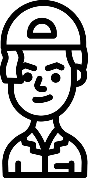 Children Child Boy Icon Outline Style — 图库矢量图片