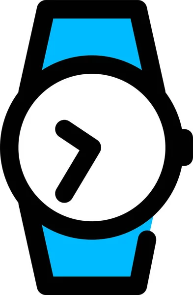 Icône Temps Horloge Alarme Dans Style Contour Rempli — Image vectorielle