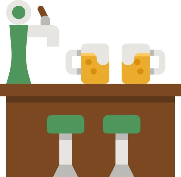 Bar Bier Theken Symbol — Stockvektor