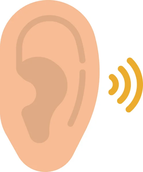 Ear Listen Human Icon — Vettoriale Stock