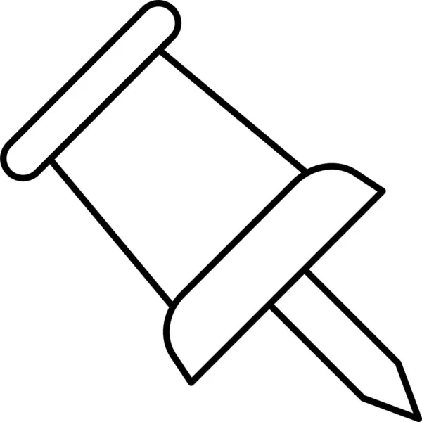 Office Pin Thumbtack Icon — Stock Vector