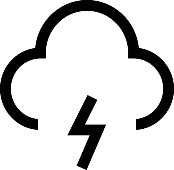 Lightning Flash Light Icon Outline Style — Stock Vector