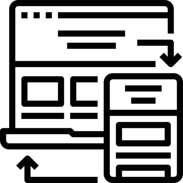 Website Devices Screen Icon — Stock Vector